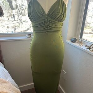 Meshki Brittany button through maxi dress